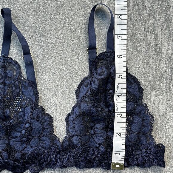 NWOT Revolve x HAH Navy Chi Bralette Adjustable Straps Unpadded Sheer 32-34 B/C - Picture 13 of 15